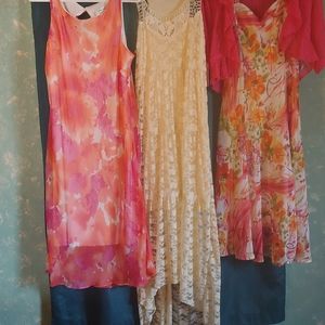 3 dresses medium 8 and 16